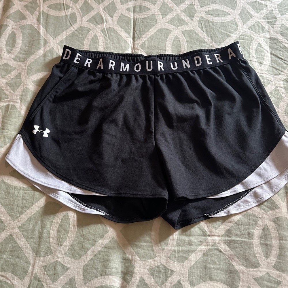 Under Armour Women's Athletic Shorts - Black and White
